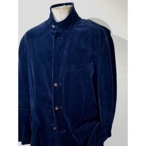 Vintage POLO Ralph Lauren Blue Corduroy Shooting Hunting Coat Jacket XXL 48L rrl